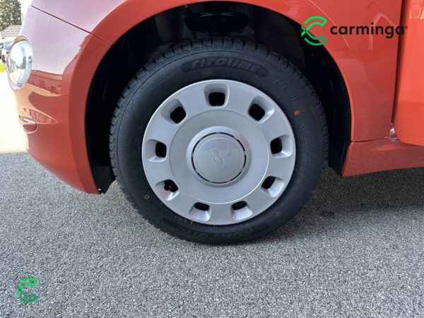 Fiat 500 orange Reifen vorn links Auto Abo